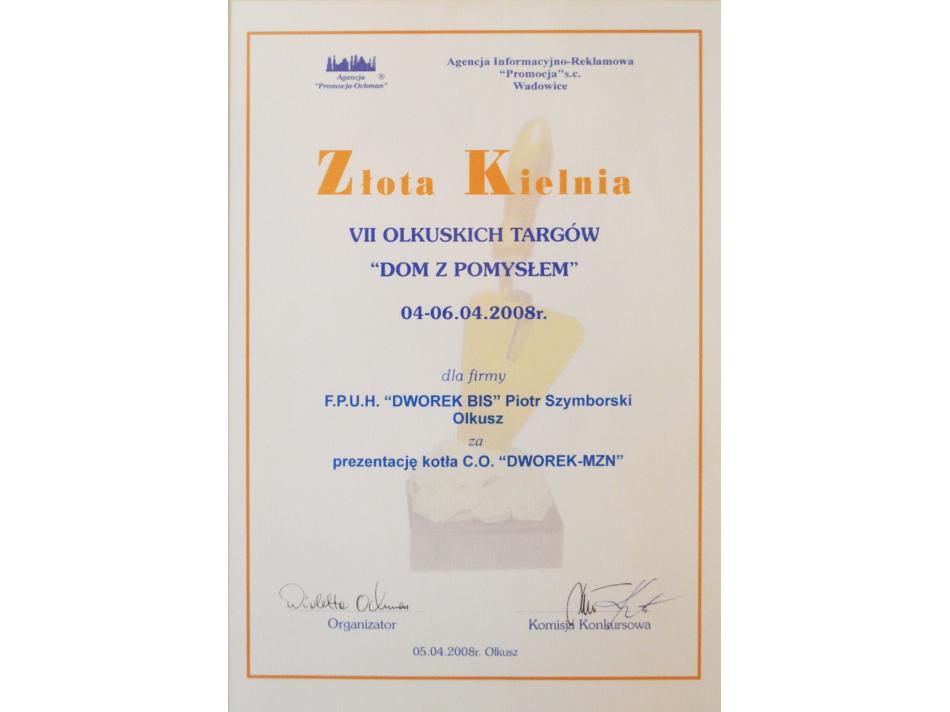 Złota Kielnia VII Olkuskich Targów “Dom z Pomysłem”