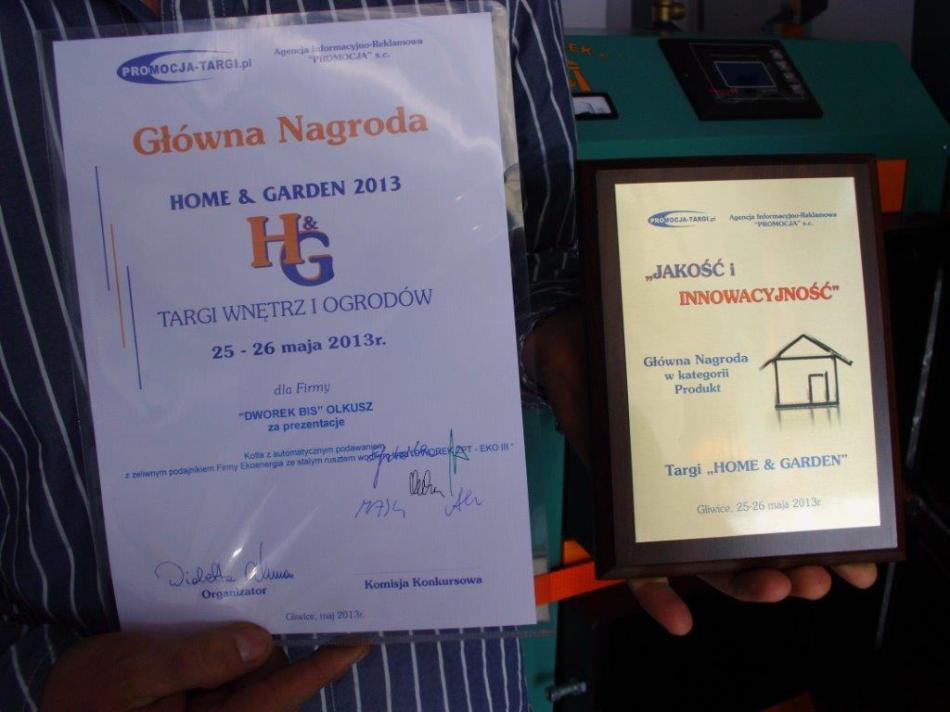 Główna nagroda w kategorii Produkt “Jakość i Innowacyjność” Gliwickich Targach “HOME GARDEN”