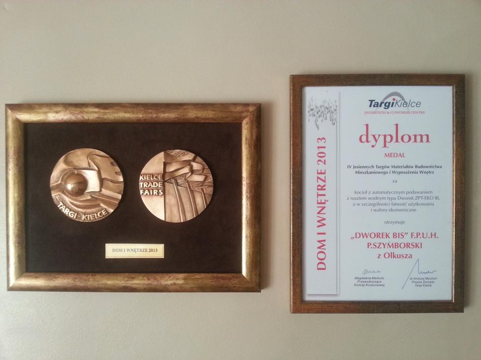 Medal IV Jesiennych Targów Materiałów Budownictwa Mieszkaniowego i Wyposażnia Wnętrz
