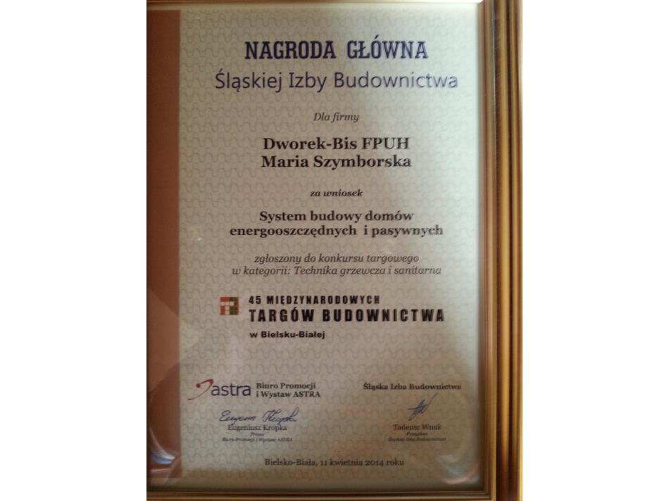 “System budowy domów energooszczędnych i pasywnych” 45 Międzynarodowych Targów Budownictwa “Twój Dom 2014” w Bielsku Białe